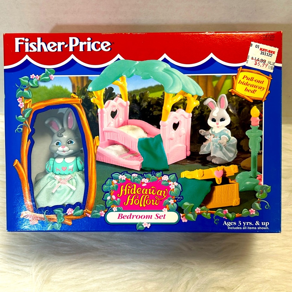 Fisher Price Hideaway Hollow Bedroom Set Plus Bunny